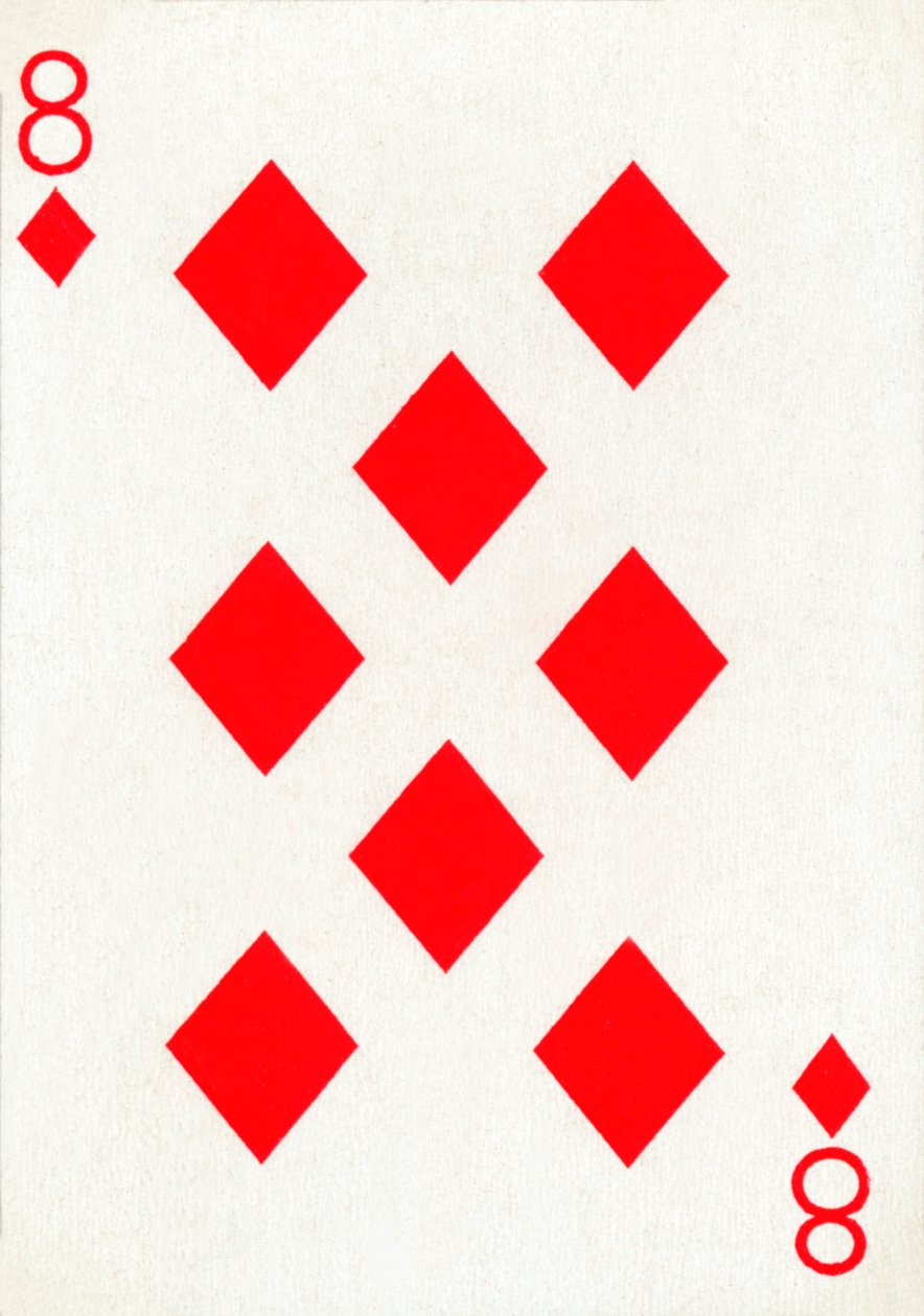 8 Diamentów z talii kart do gry Goodall & Son Ltd., ok. 1940 r. autorstwa Unbekannt