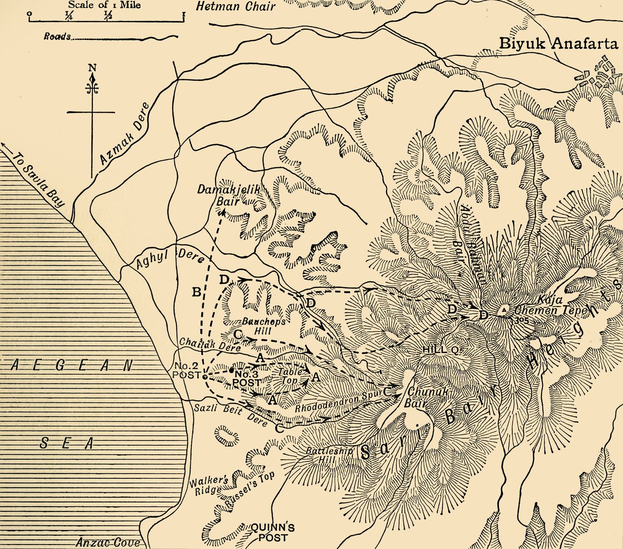 ANZAC postęp, półwysep Gallipoli, I wojna światowa, 1915, c1920. autorstwa Unbekannt