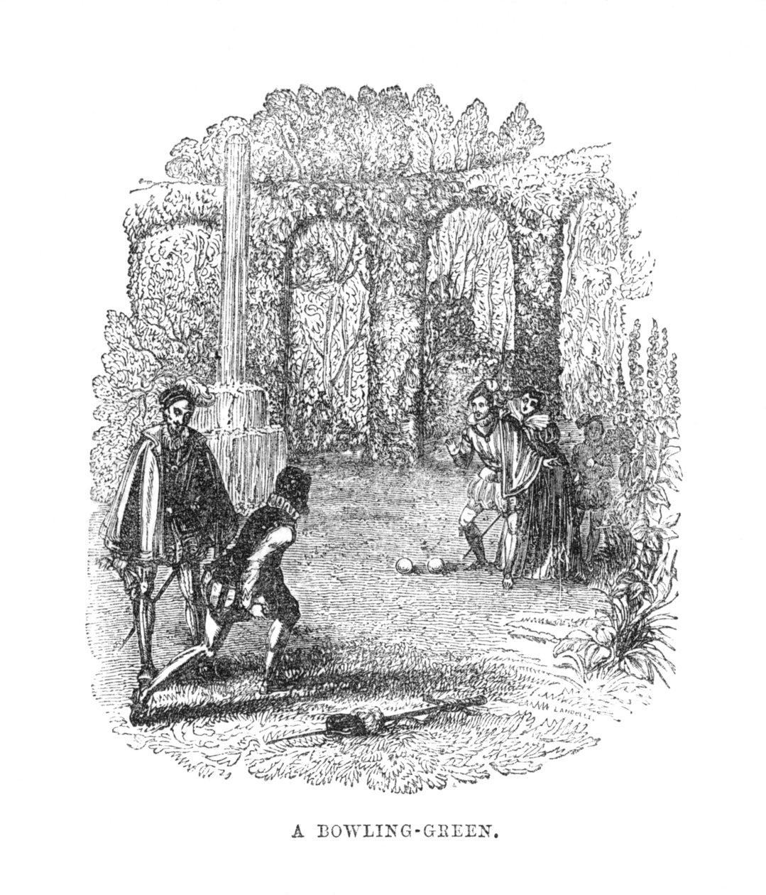 Bowling-Green, c1870 autorstwa Unbekannt