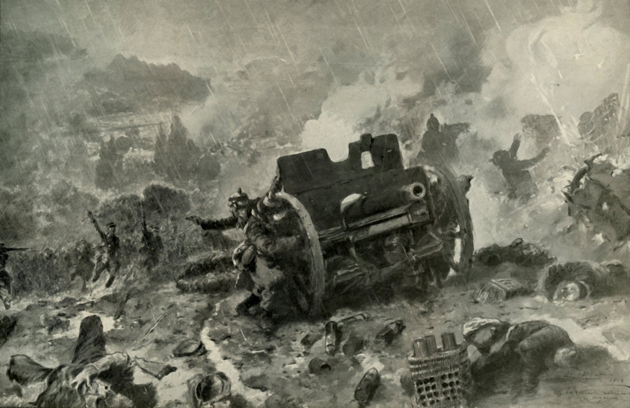 Genialny francuski atak na pozycję niemiecką w Argonnie, 1919. autorstwa Unbekannt