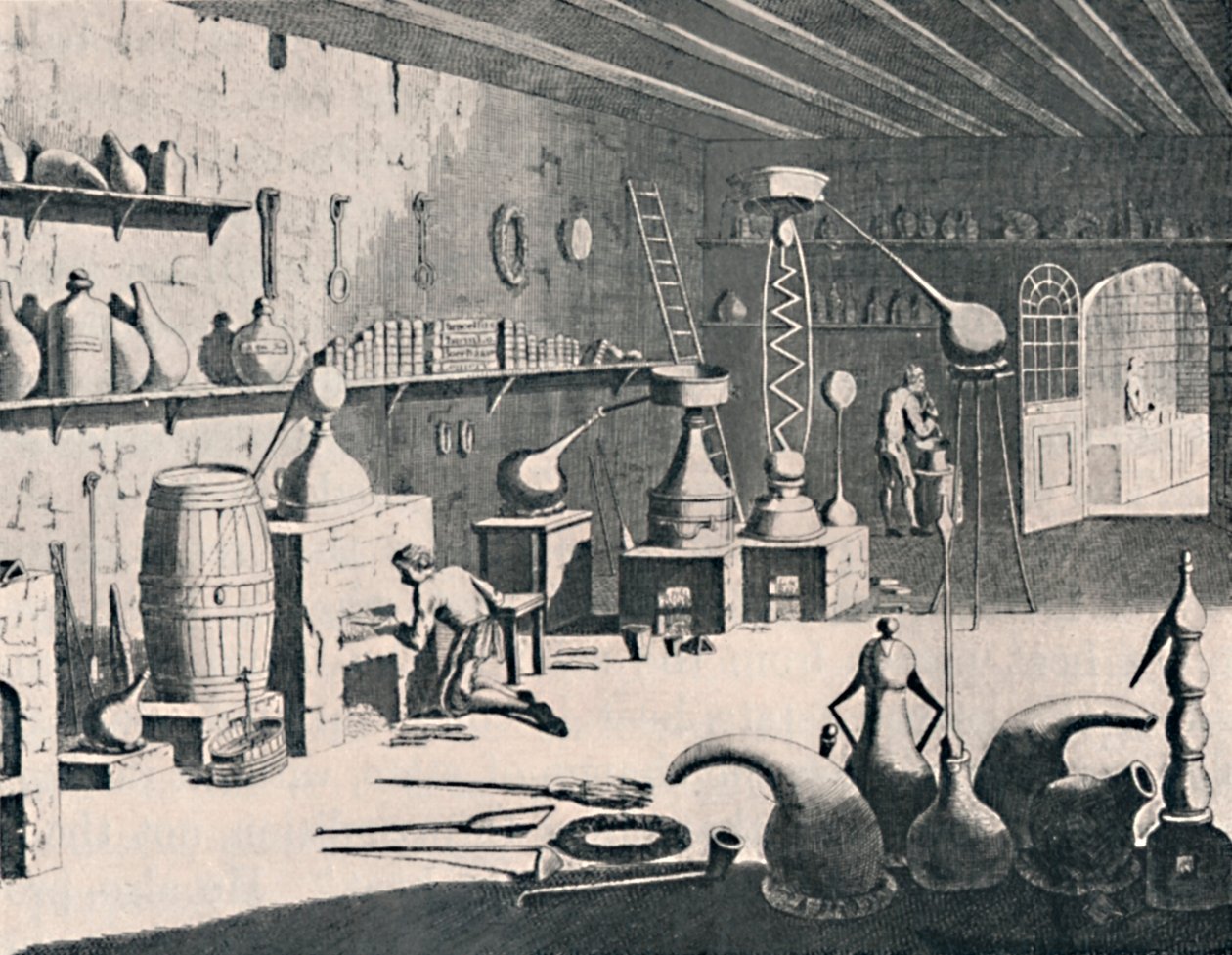 Laboratorium Chemiczne w latach 1747, 1747, 1904 autorstwa Unbekannt