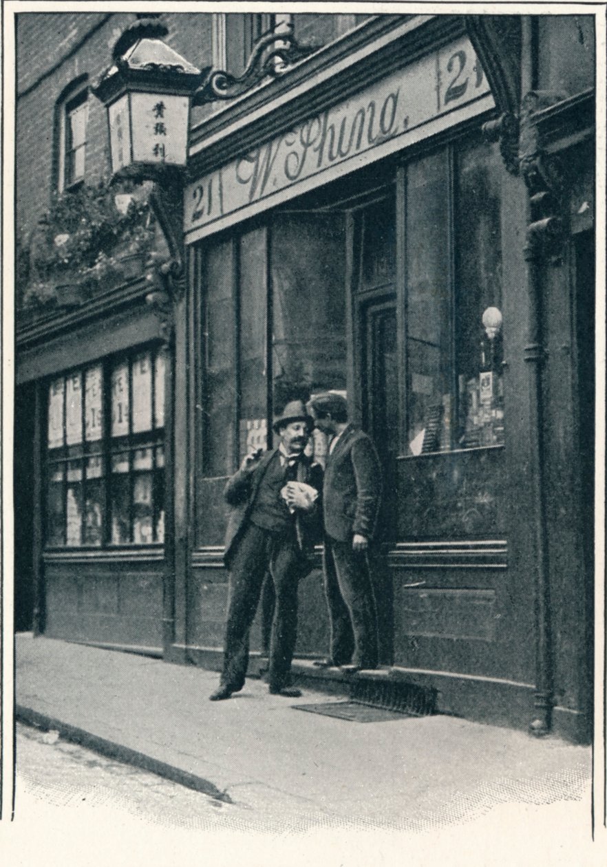 Sklep chiński, Limehouse, Londyn, ok. 1900 1901 r. autorstwa Unbekannt