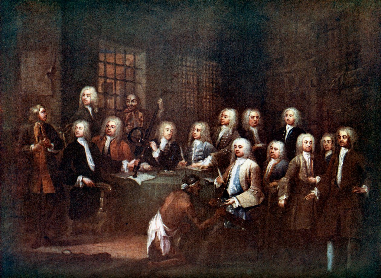 Komitet Izby Gmin w więzieniu Fleet Street, Londyn, 1729 c1905 autorstwa Unbekannt