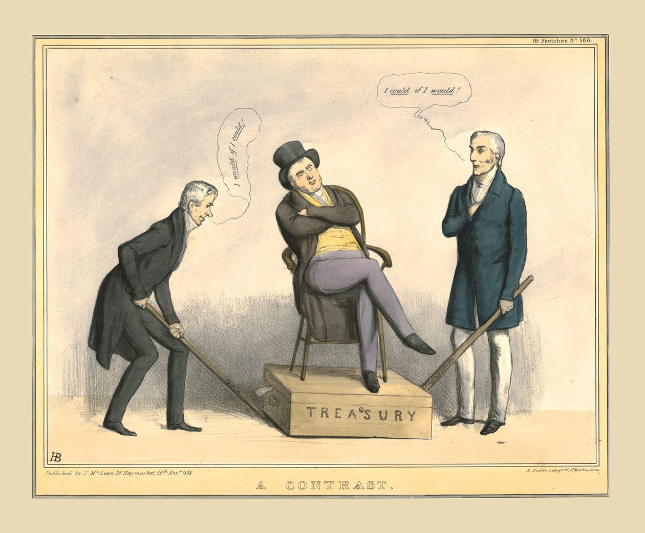 Kontrast, c1838. autorstwa Unbekannt
