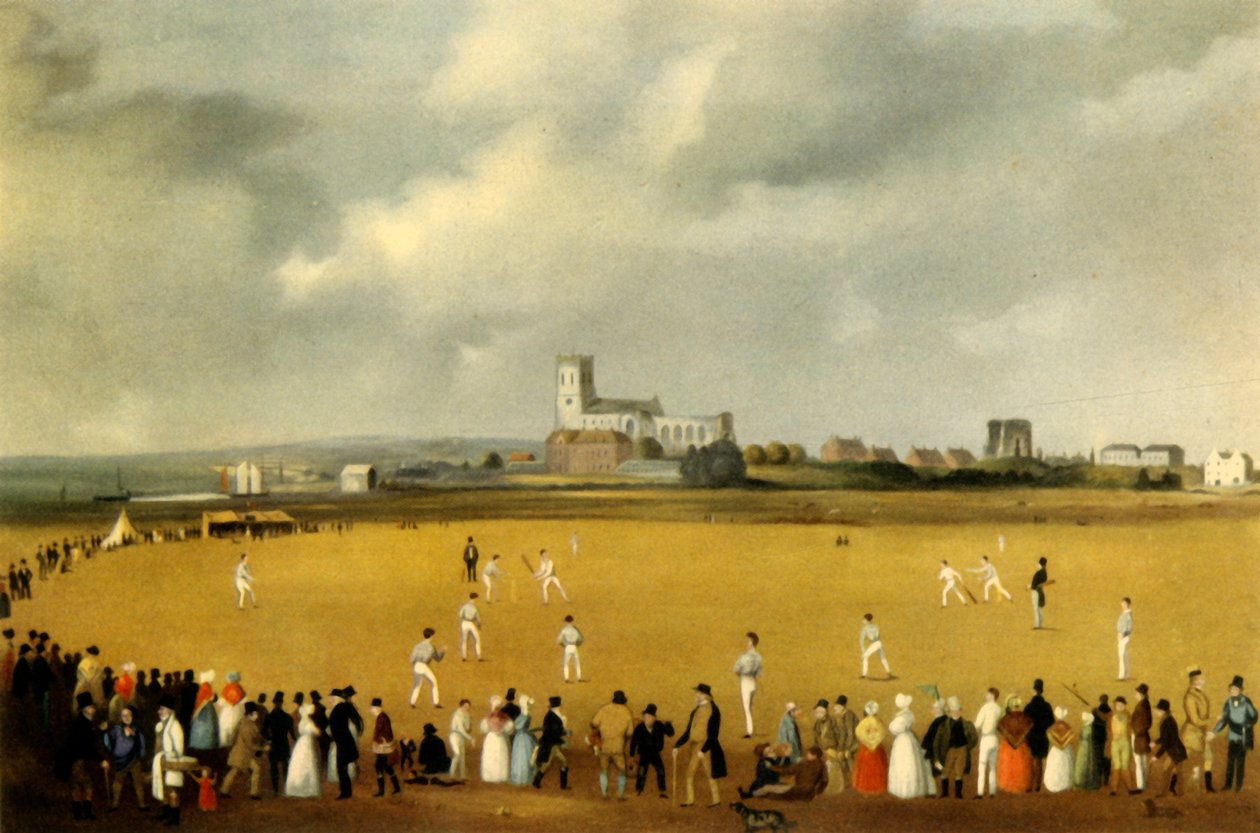 „Mecz krykieta w Christchurch Priory, Hampshire, 1850”, 1947. autorstwa Unbekannt