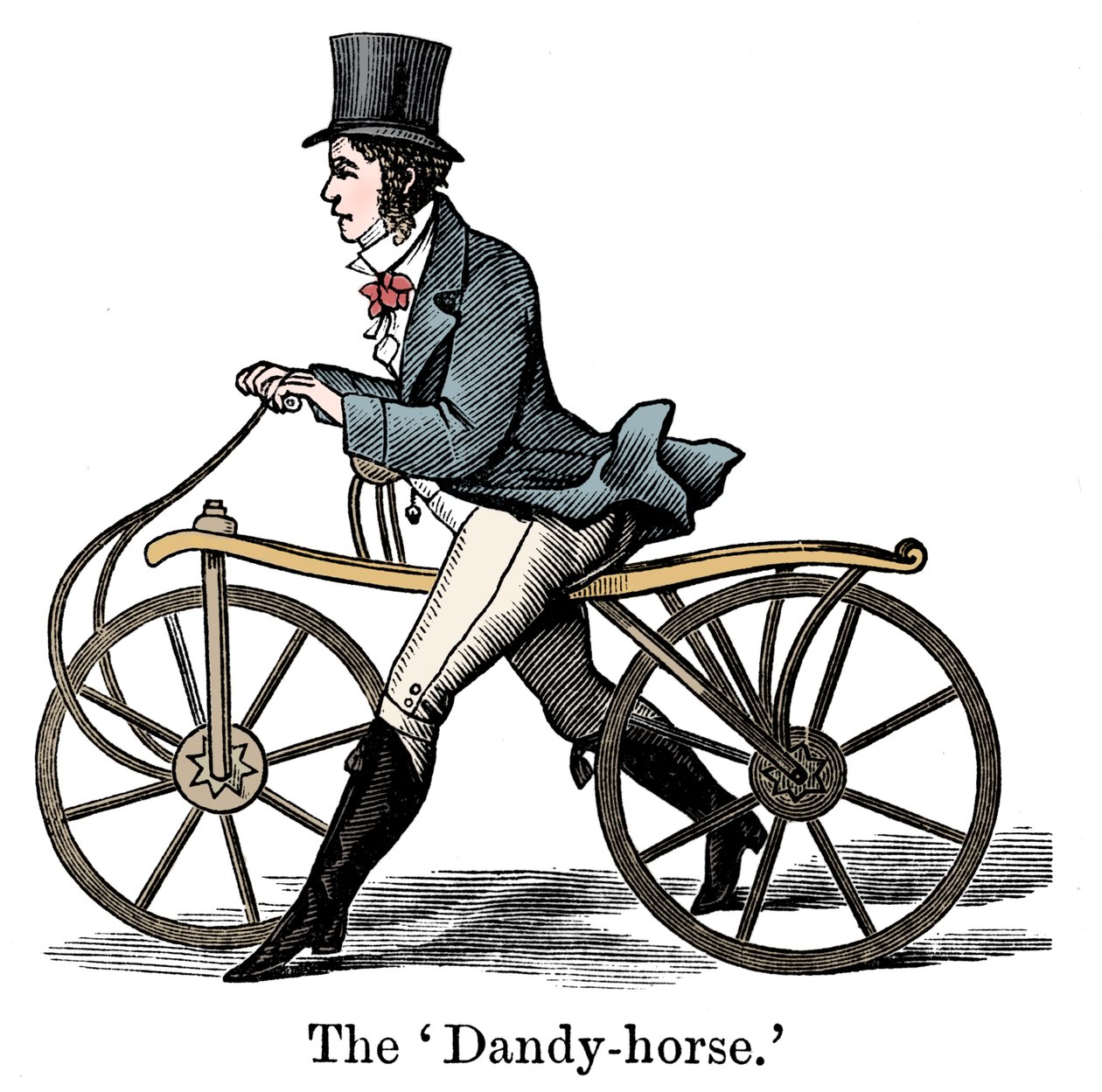 Koń Dandy lub Draisienne typu modny c1820 autorstwa Unbekannt