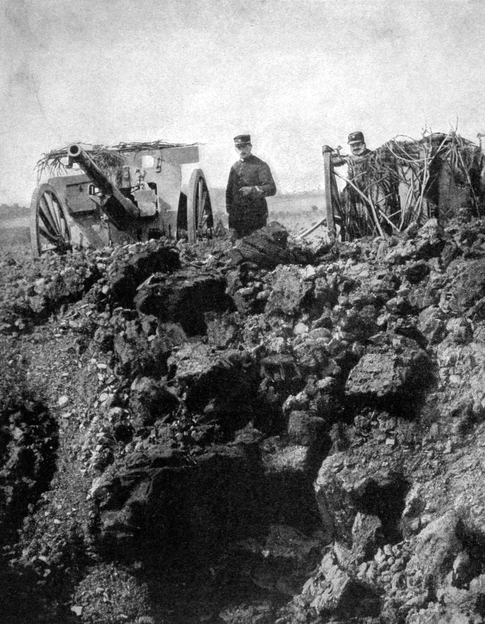 Francuska bateria 75. ma wąską ucieczkę, I wojna światowa, 1915 autorstwa Unbekannt
