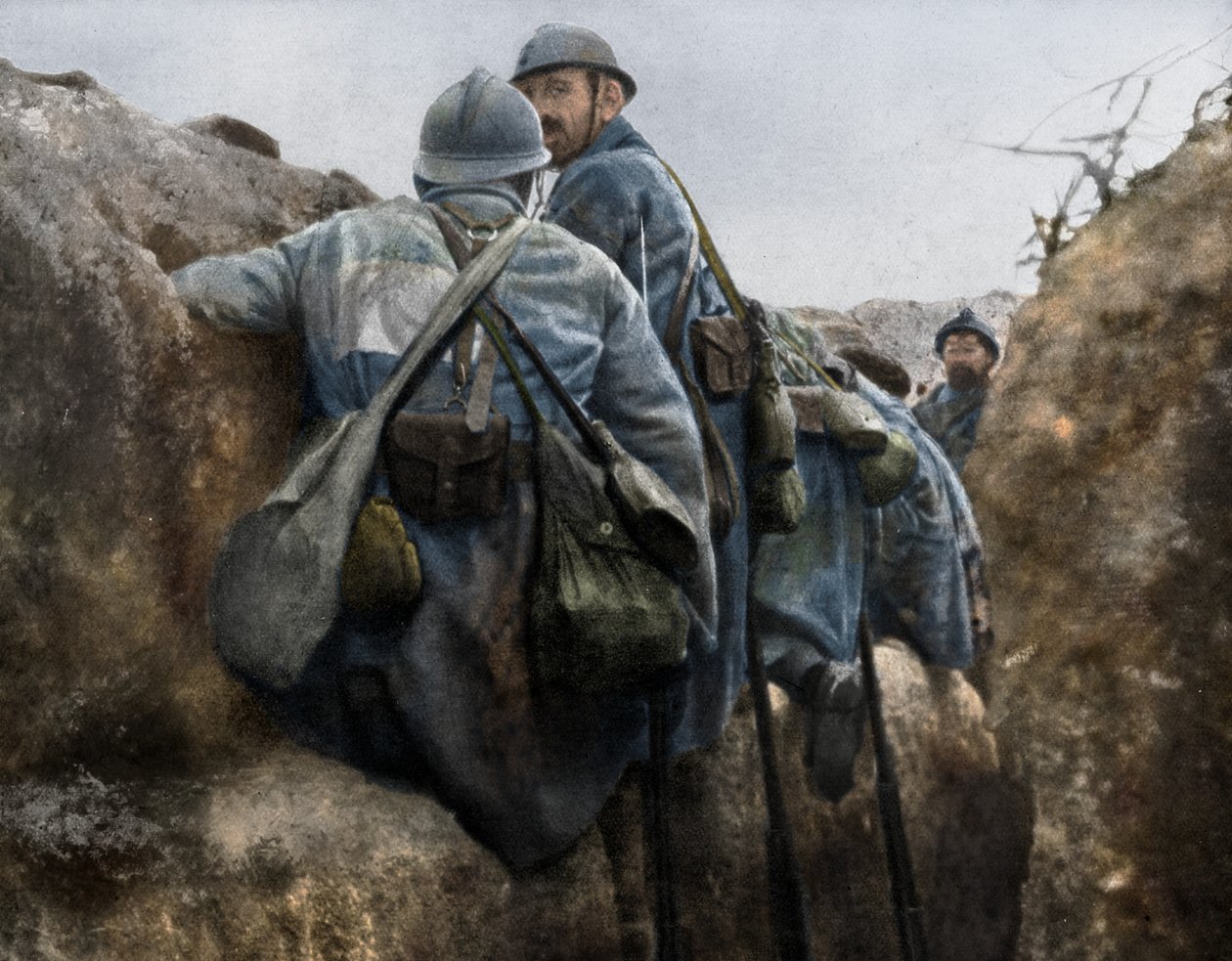 Okop francuski przed atakiem, 2. bitwa pod Szampanią, Francja, 25 września 1915 r. autorstwa Unbekannt