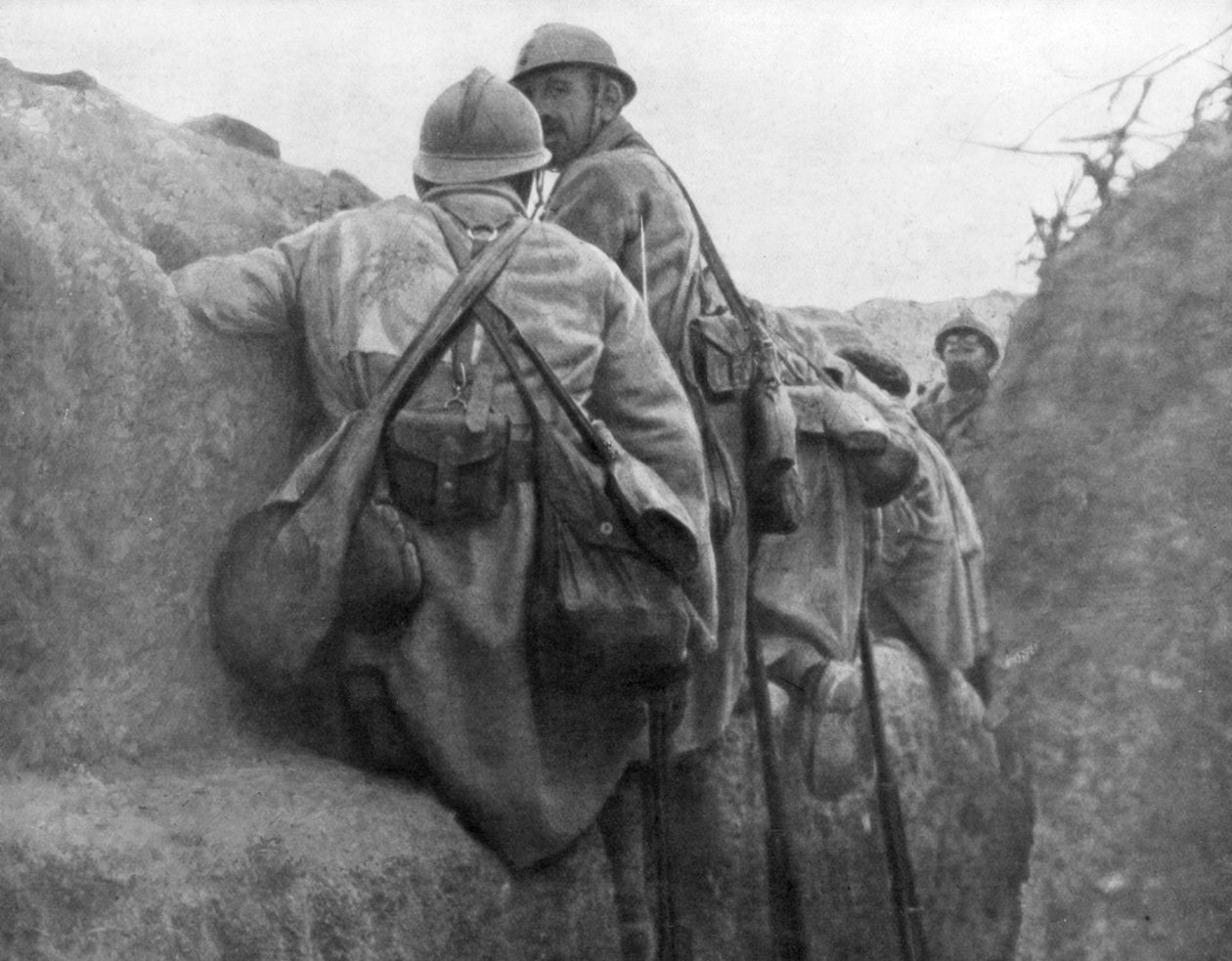 Okop francuski przed atakiem, 2. bitwa pod Szampanią, Francja, 25 września 1915 r. autorstwa Unbekannt