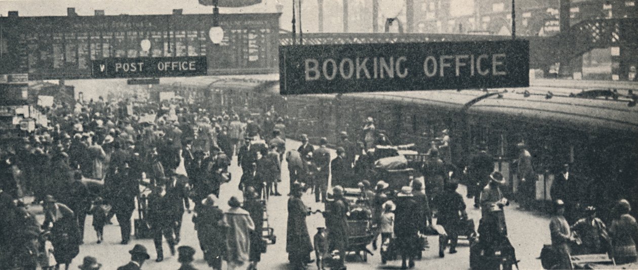 Scena świąteczna na stacji Liverpool Street, 1926 autorstwa Unbekannt
