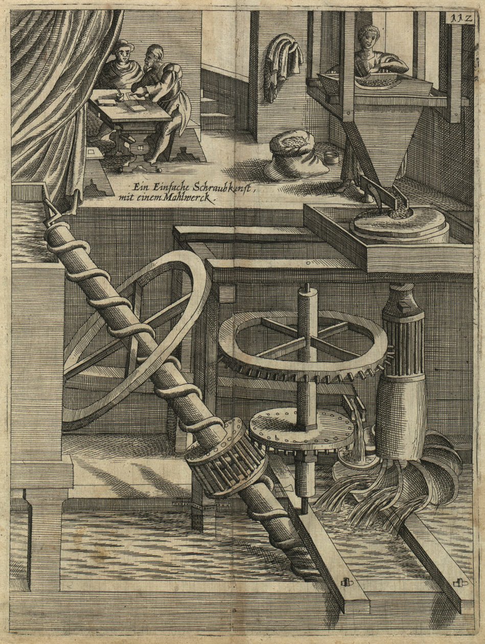 Młyn jako Perpetuum mobile, 1629 autorstwa Unbekannt