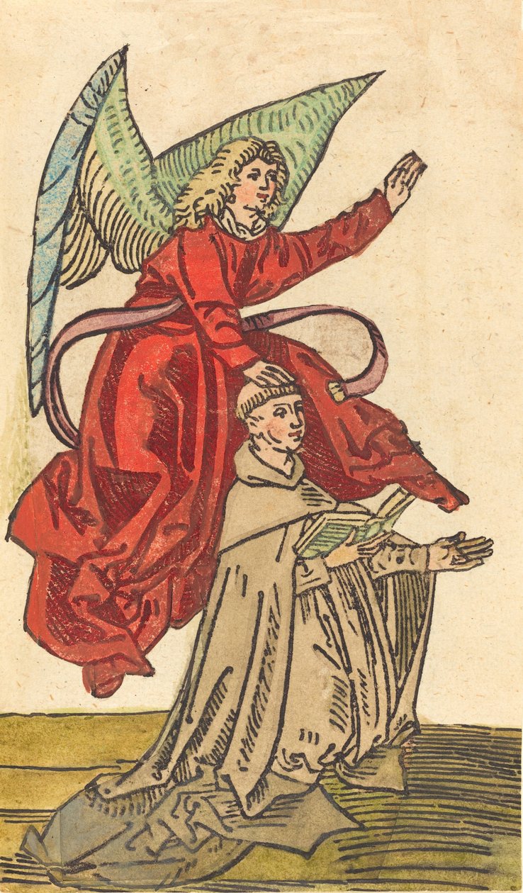 Mnich z Aniołem, 14801490. autorstwa Unbekannt