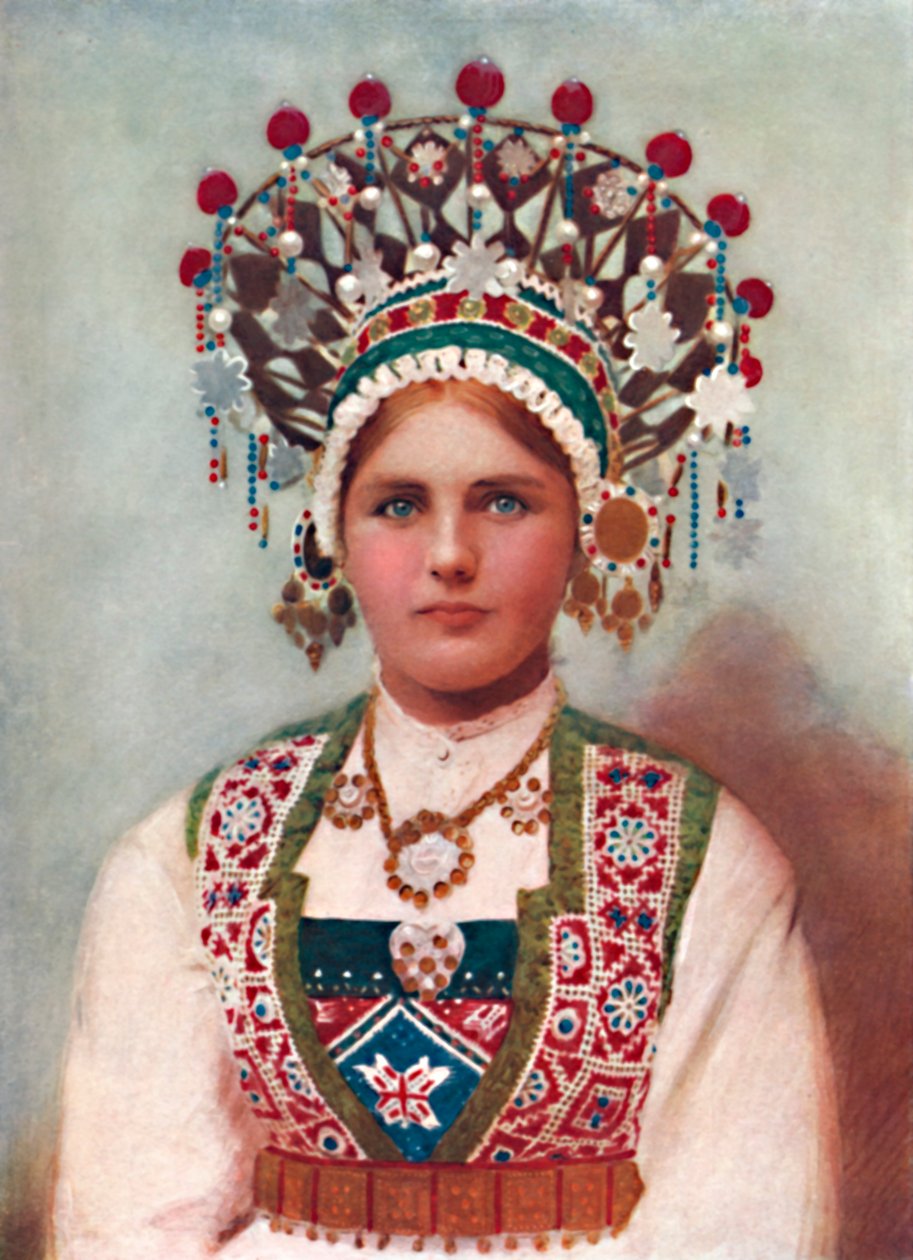 Norweżka w sukni ślubnej, 1912 autorstwa Unbekannt