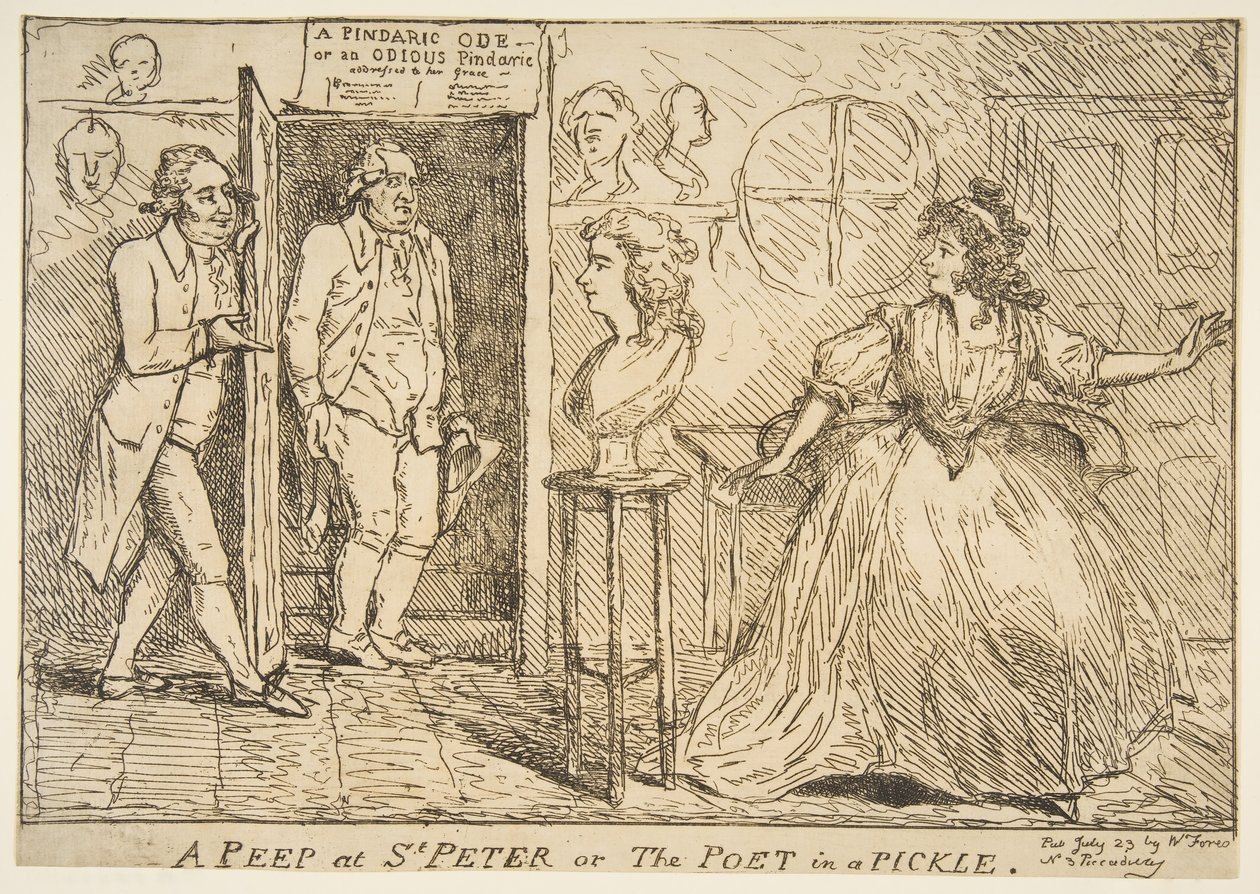 Peep at St Peter or The Poet in a Pickle, 23 lipca 1789. autorstwa Unbekannt