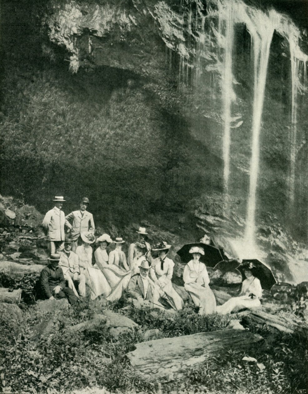 Impreza piknikowa w Maracas Falls w Trynidadzie z Sir A. Moloneyem i imprezą, 1902. autorstwa Unbekannt