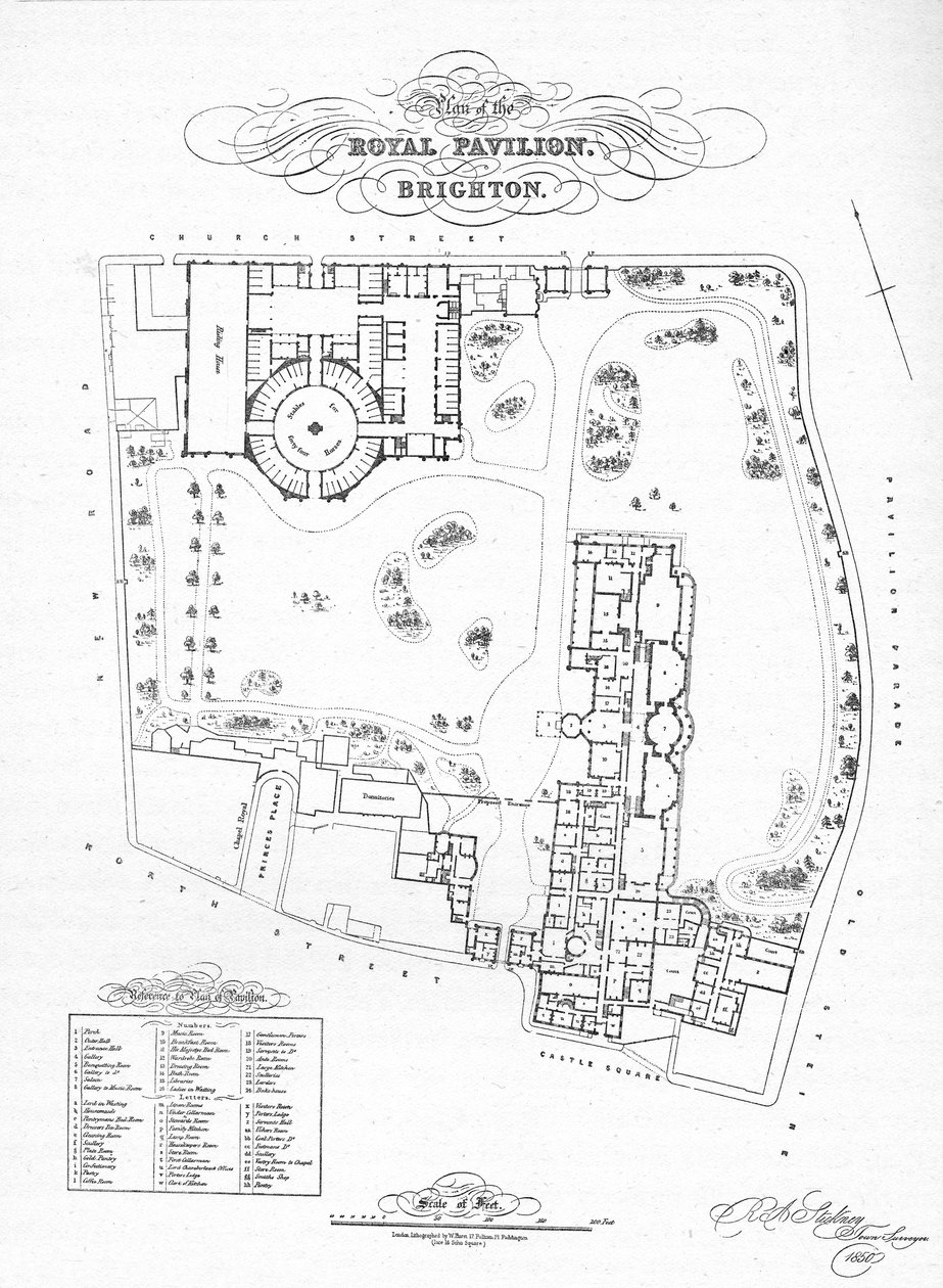 Plan osiedla pawilonowego w stanie, w jakim był zakupiony przez władze miejskie, 1850, 1939 r. autorstwa Unbekannt
