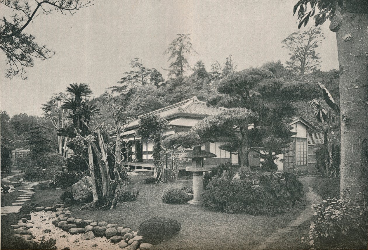 Prywatny ogród w Jokohamie, ok. 1892 r. autorstwa Unbekannt