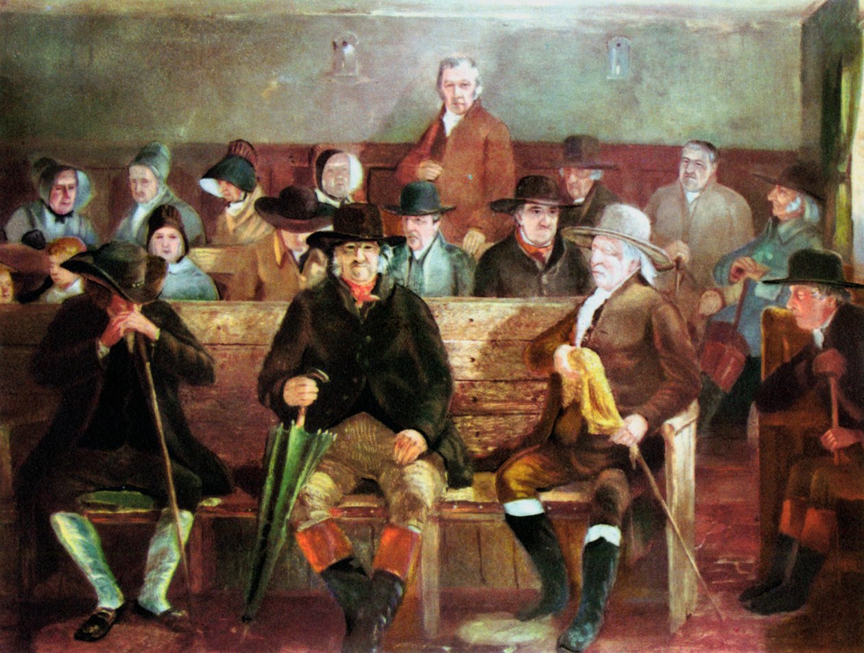 Spotkanie kwakrów, 1839 autorstwa Unbekannt