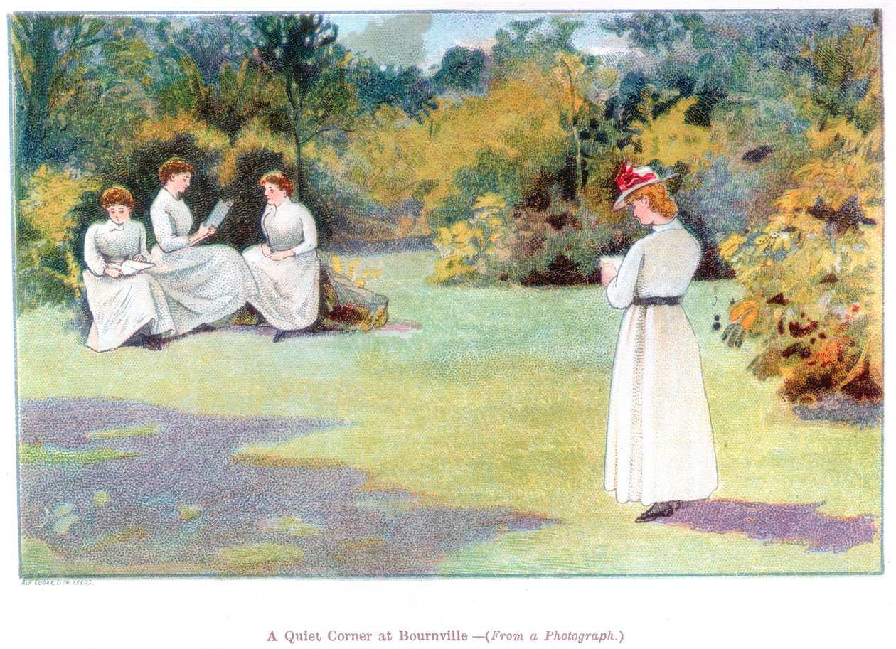 Cichy zakątek w Bournville, 1892. autorstwa Unbekannt