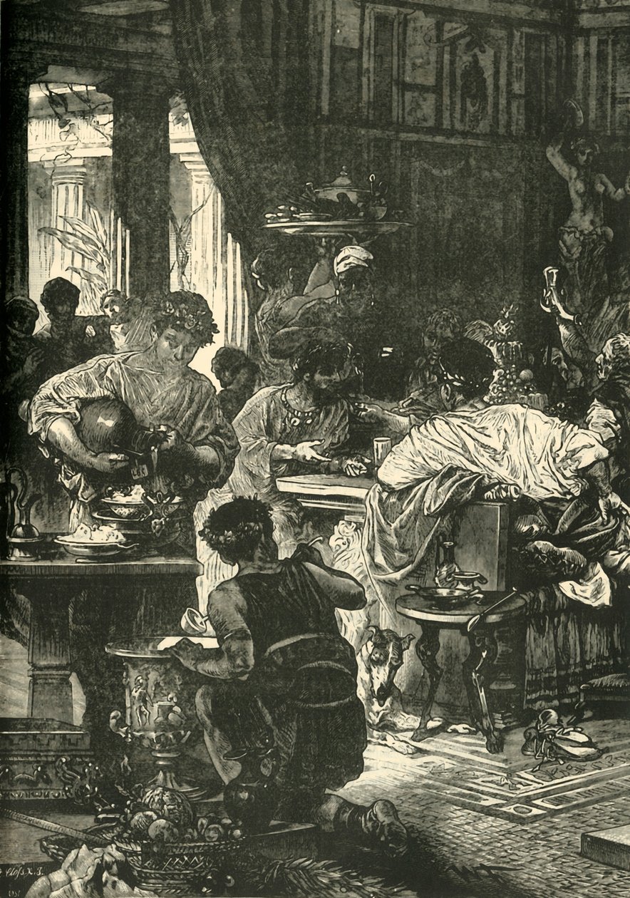 Bankiet rzymski, 1890. autorstwa Unbekannt