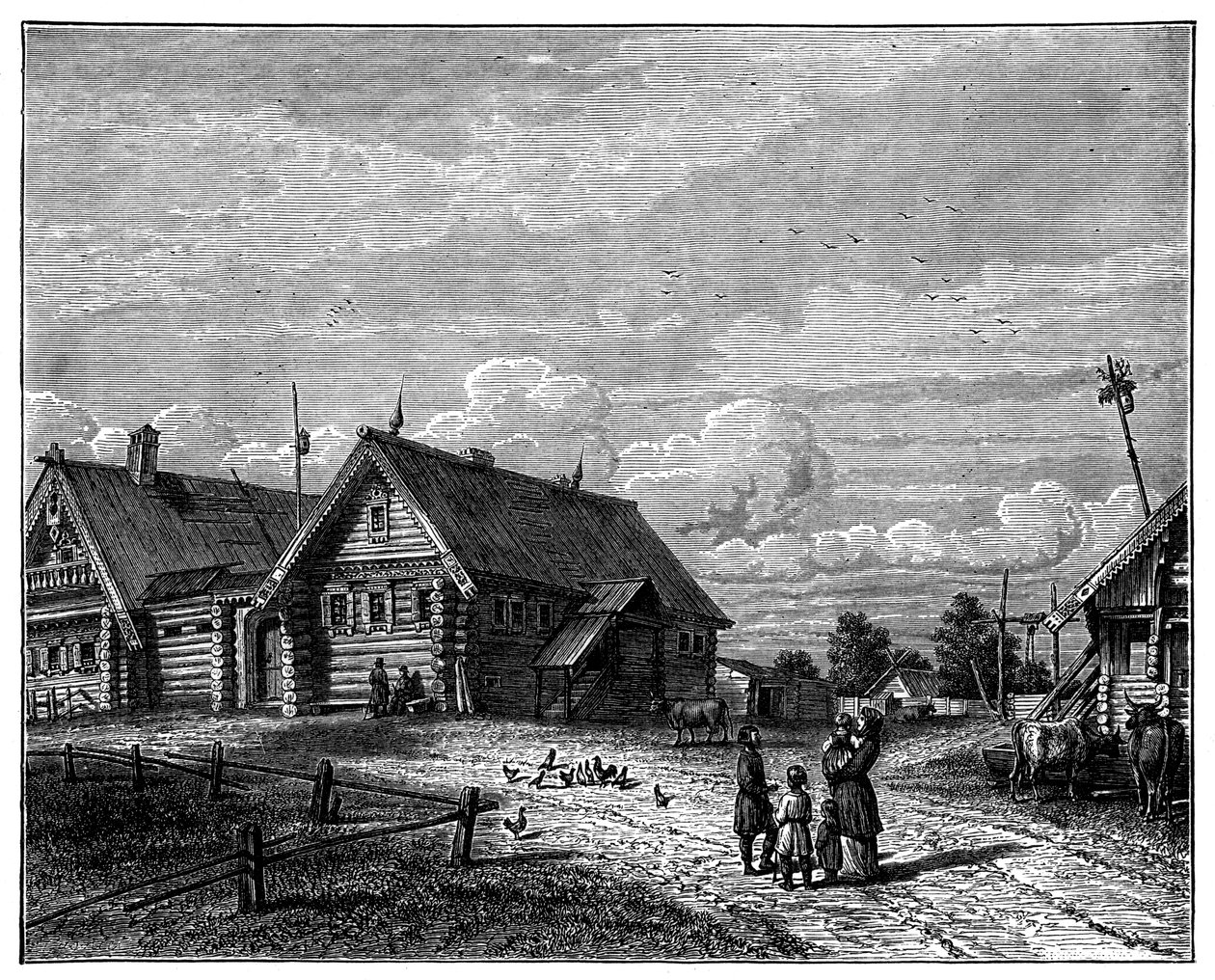 Wieś rosyjska w południowej strefie rolniczej, ok. 1890 autorstwa Unbekannt