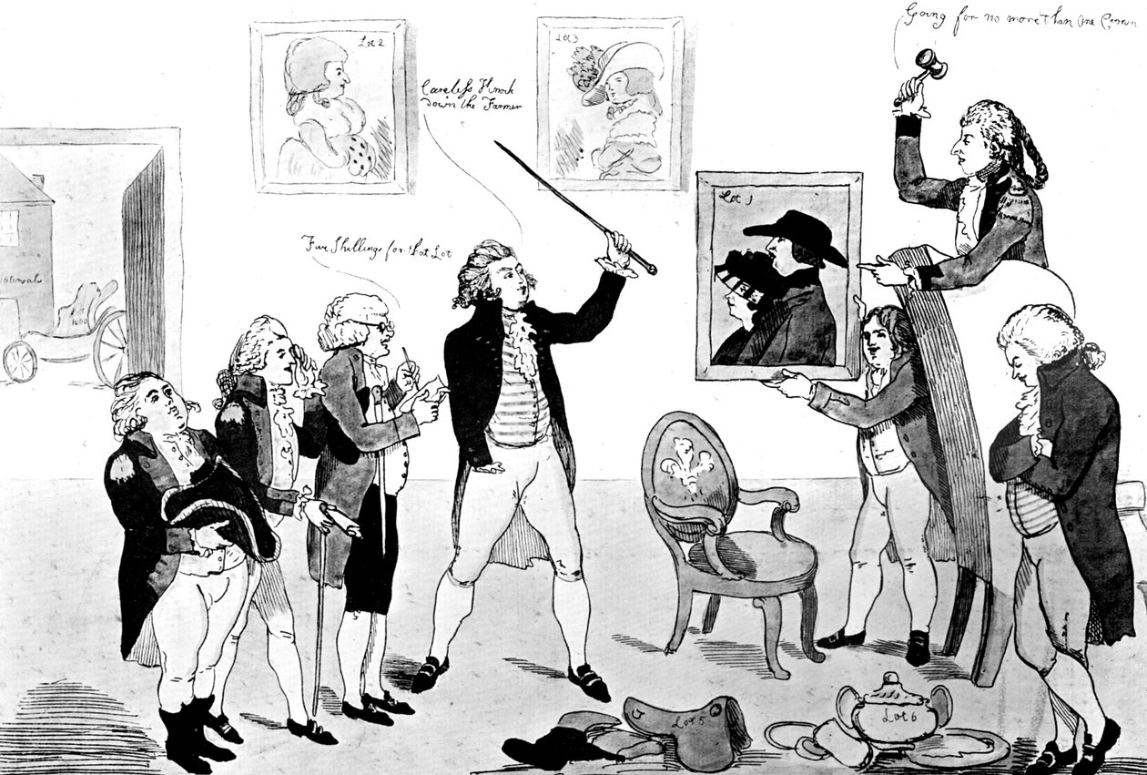 Scena w szkole skandalu, 1786 autorstwa Unbekannt