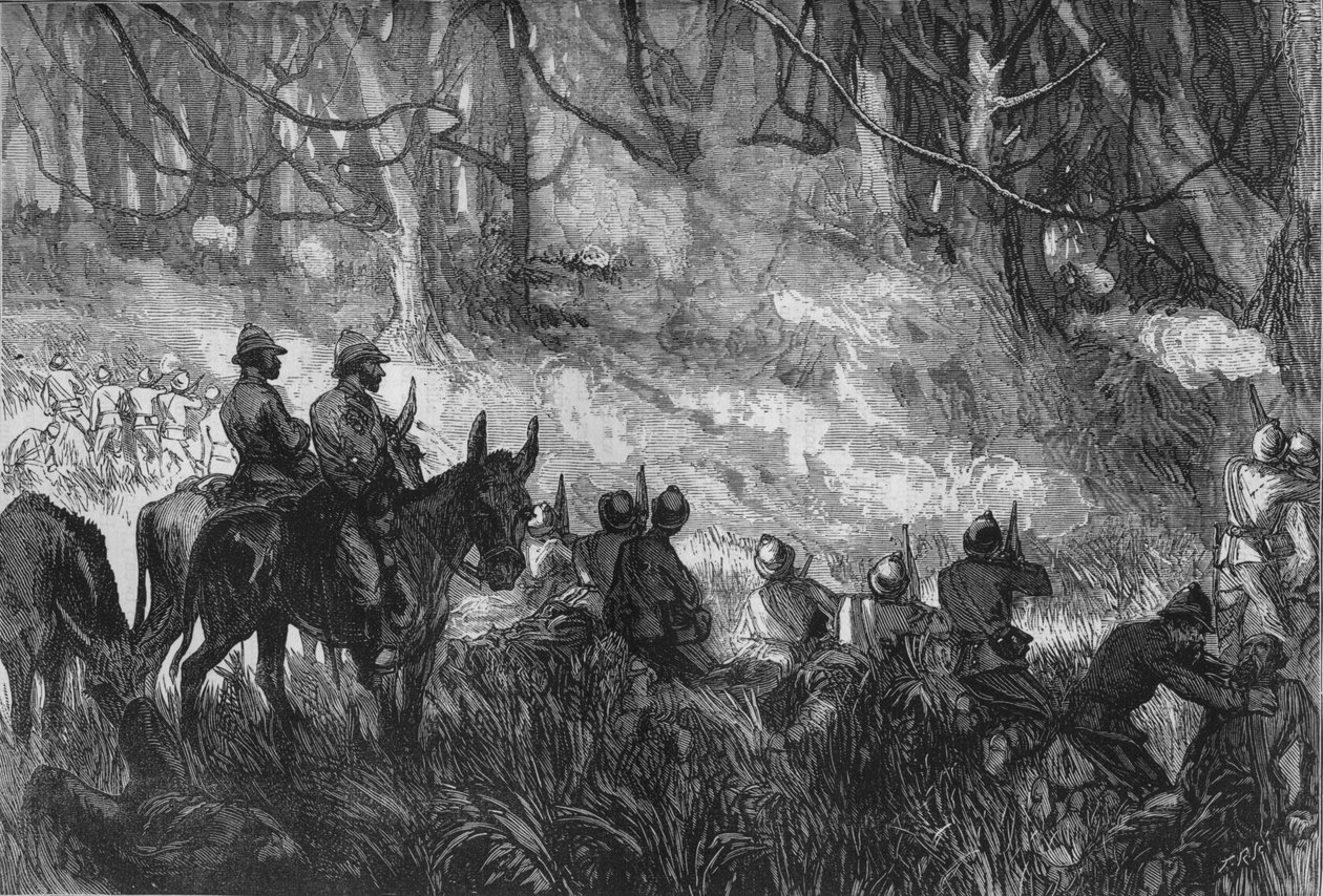 Potyczka w lesie, ok. 1880 autorstwa Unbekannt