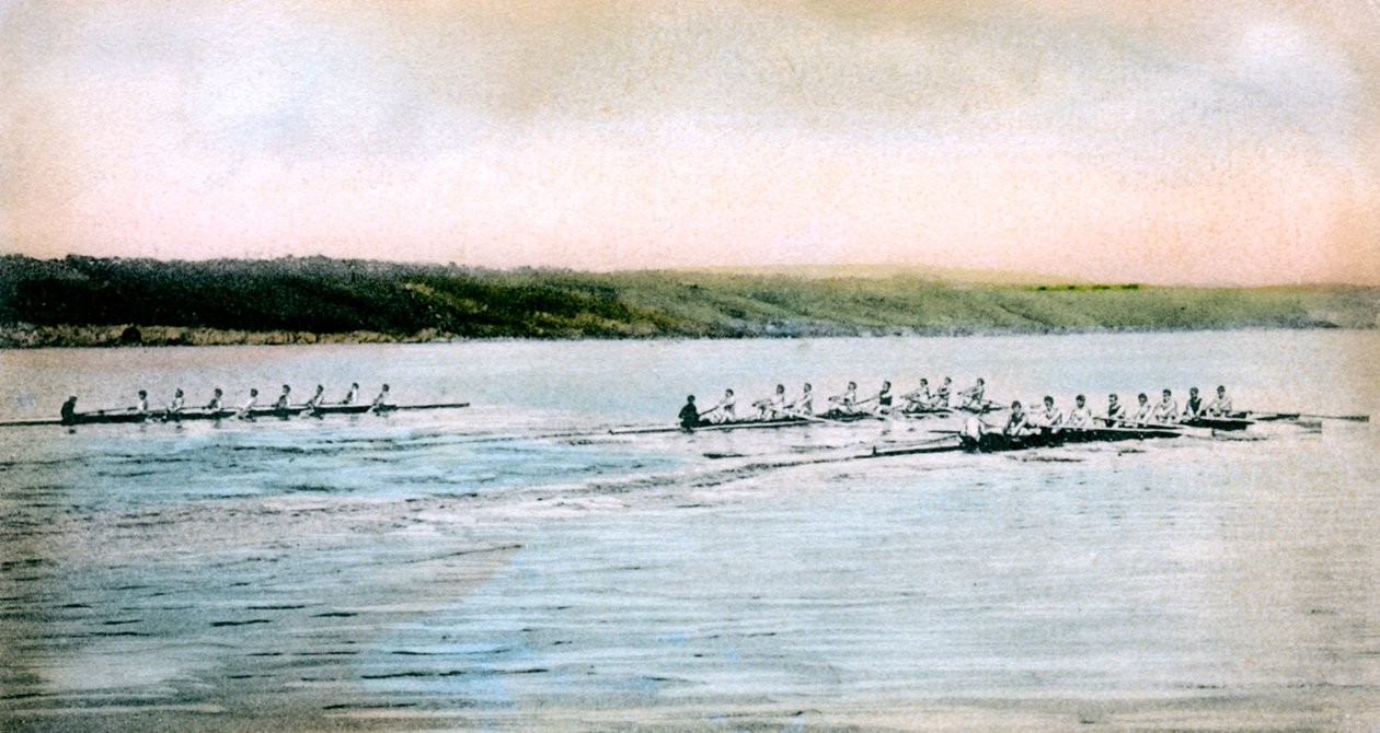 Próbny spin ekipy Cornell na jeziorze Cayuga, 1906 autorstwa Unbekannt