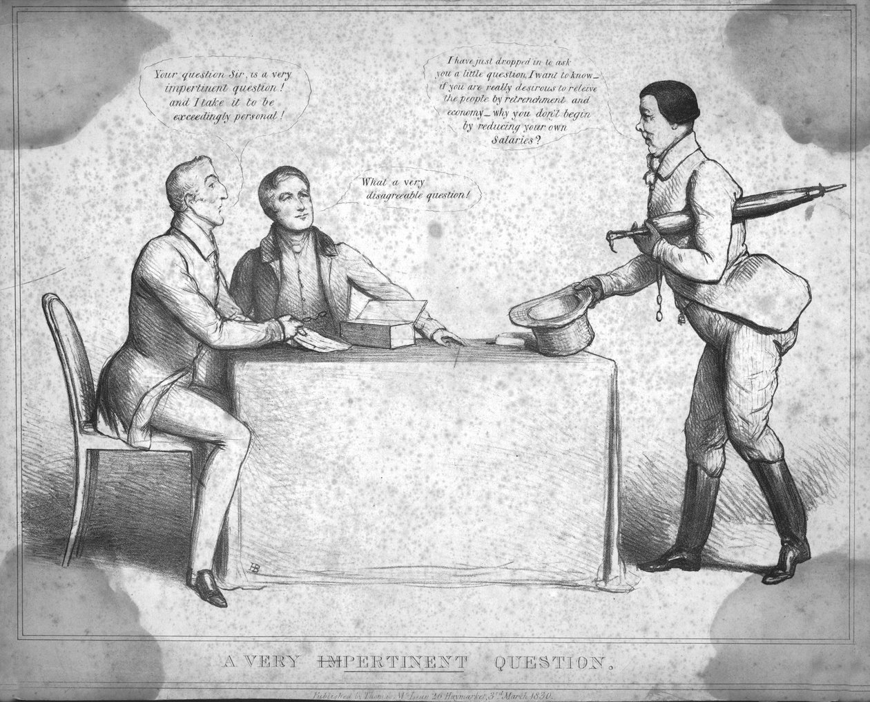Bardzo bezcelowe pytanie, 1830 autorstwa Unbekannt
