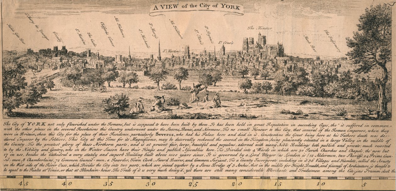 Widok na miasto York, c1770s. autorstwa Unbekannt