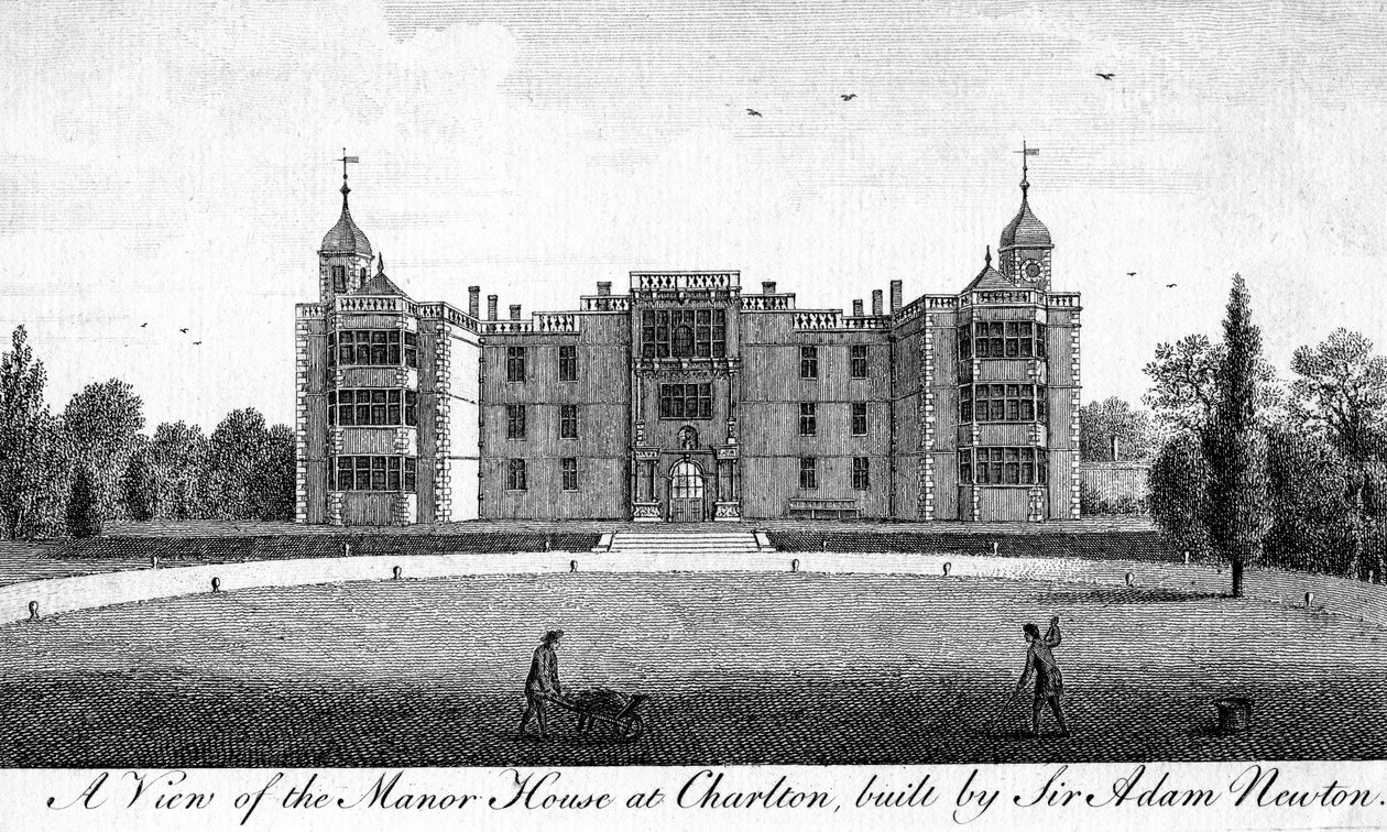 Widok Manor House w Charlton, zbudowany przez Sir Adama Newtona autorstwa Unbekannt