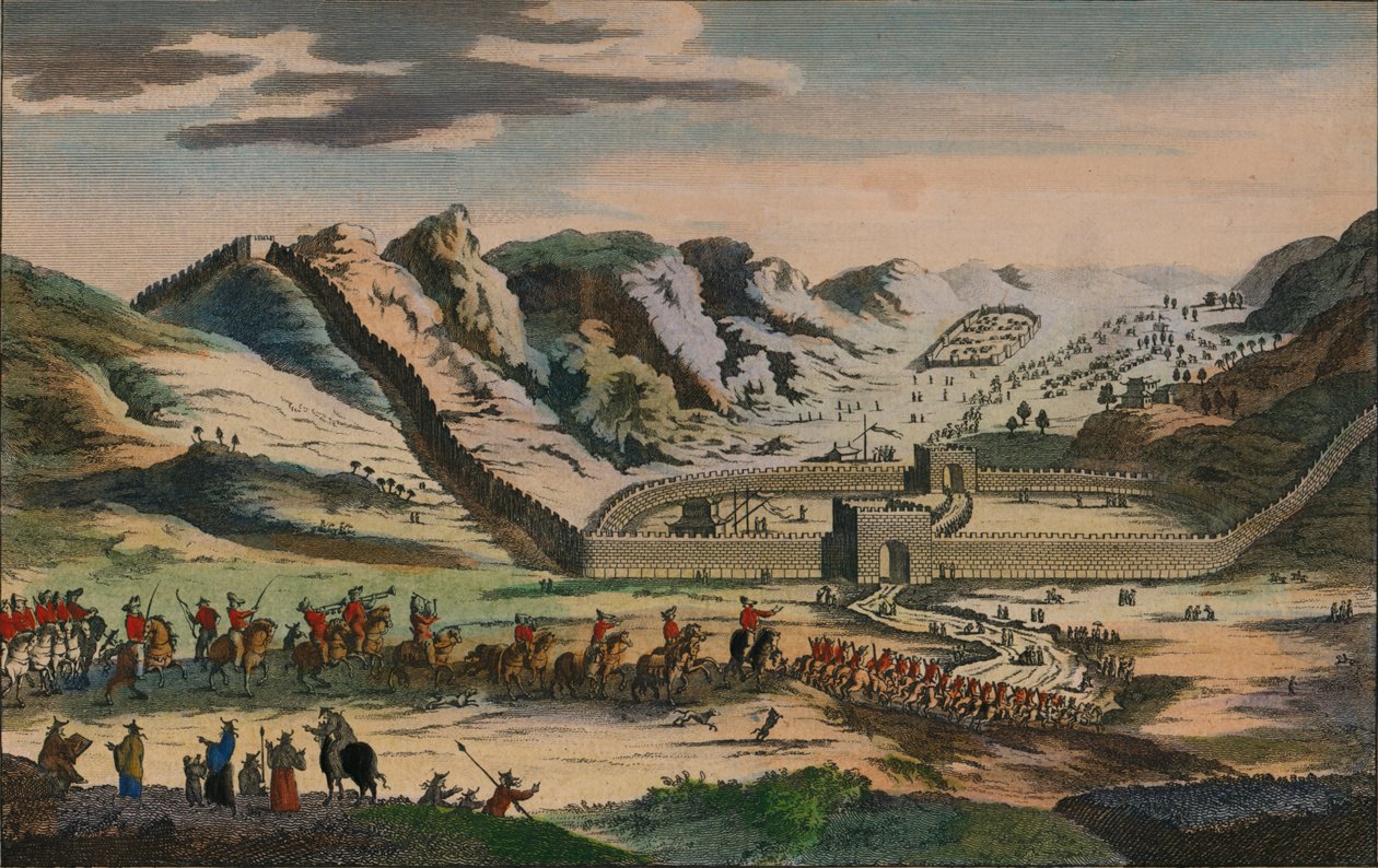 Widok słynnego Wielkiego Muru Chińskiego, 1782 autorstwa Unbekannt