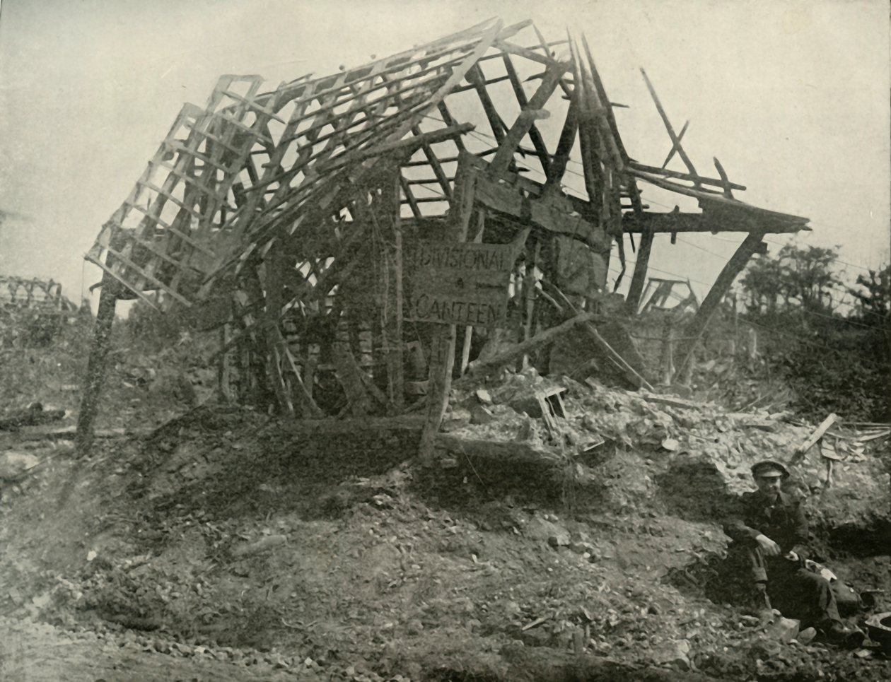 Wieś na froncie zachodnim, 1919. autorstwa Unbekannt