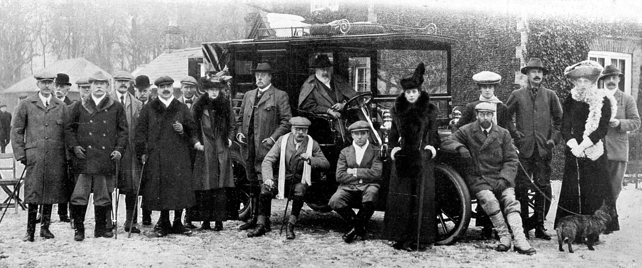 Strzelanie w zimowe dni w Sandringham, Norfolk, c1902-1910, 1910 autorstwa Unbekannt