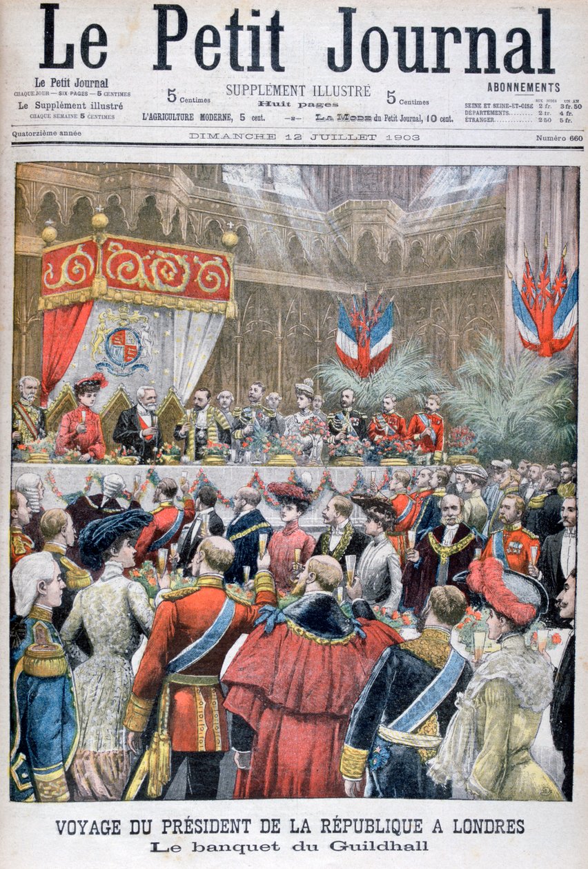 Bankiet na wizytę prezydenta Francji, Guildhall, Londyn, 1903 autorstwa Unbekannt