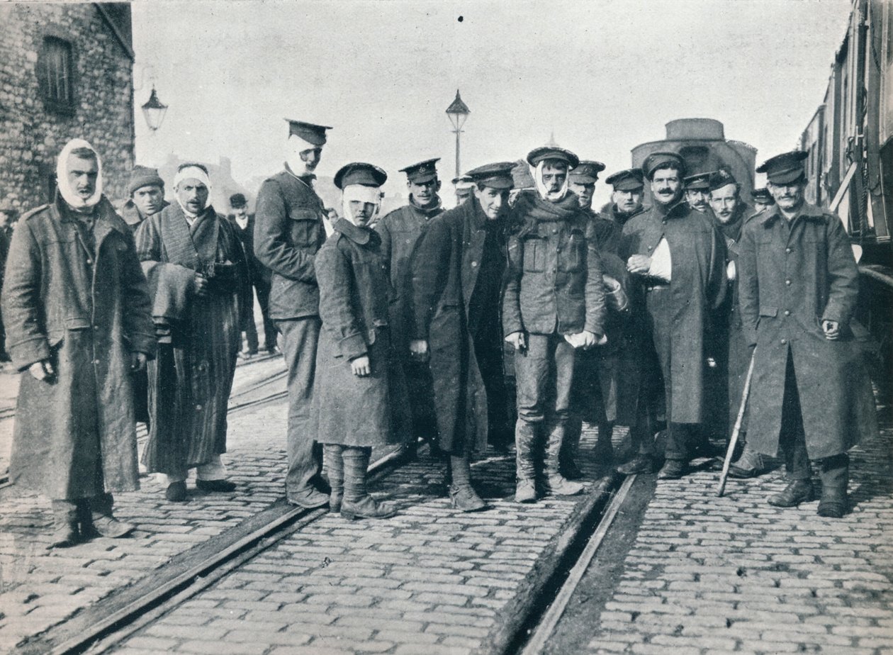Partia Neuve Chapelle ranna na francuskim dworcu kolejowym, 1915 autorstwa Unbekannt