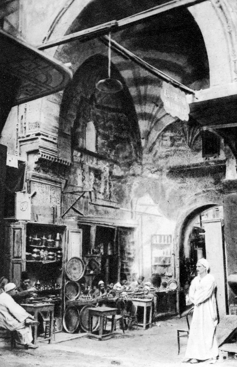 Bazar w Kairze, Egipt, ok. 1920 r. autorstwa Unbekannt