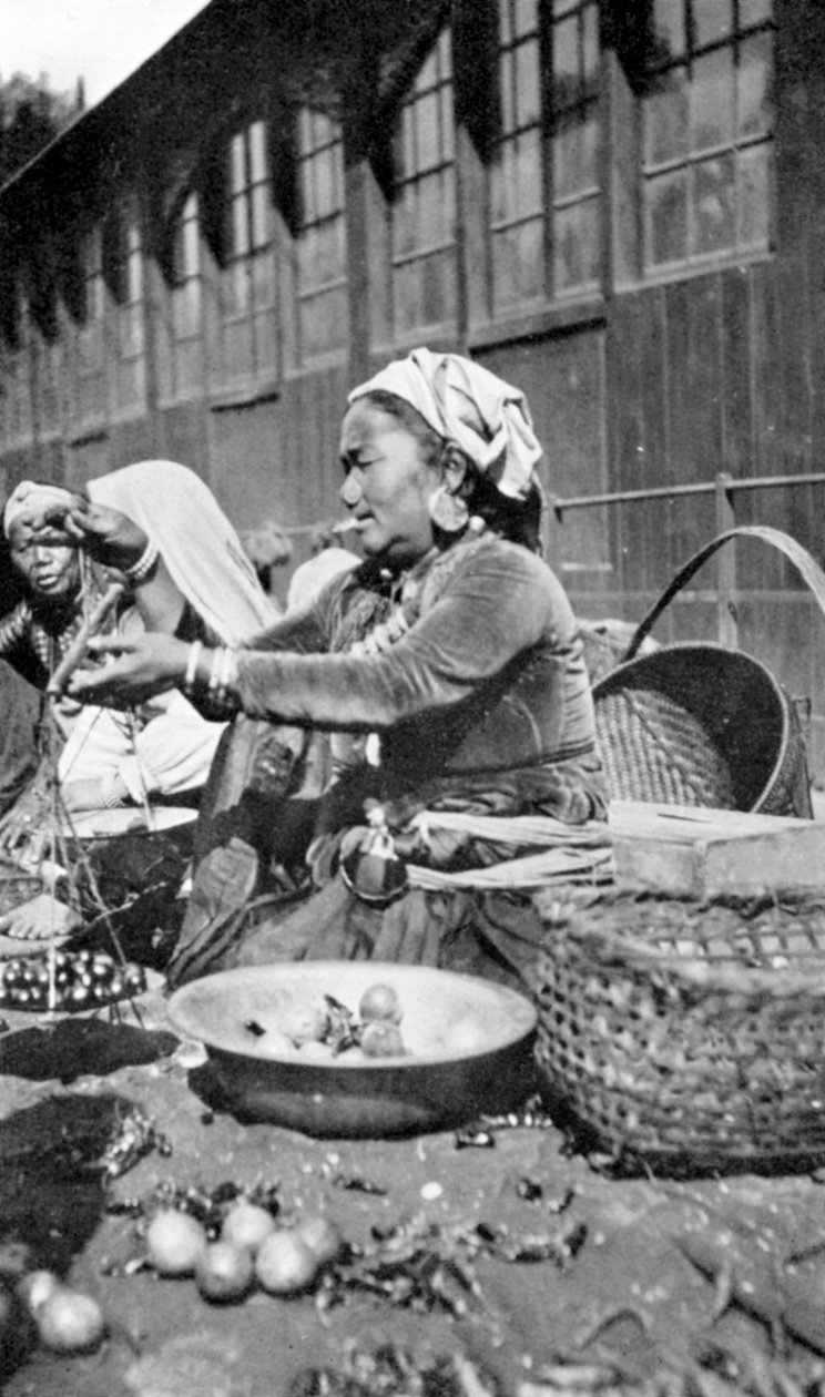 Bazar w Darjeeling, Zachodni Bengal, Indie, ok. 1910 r. autorstwa Unbekannt