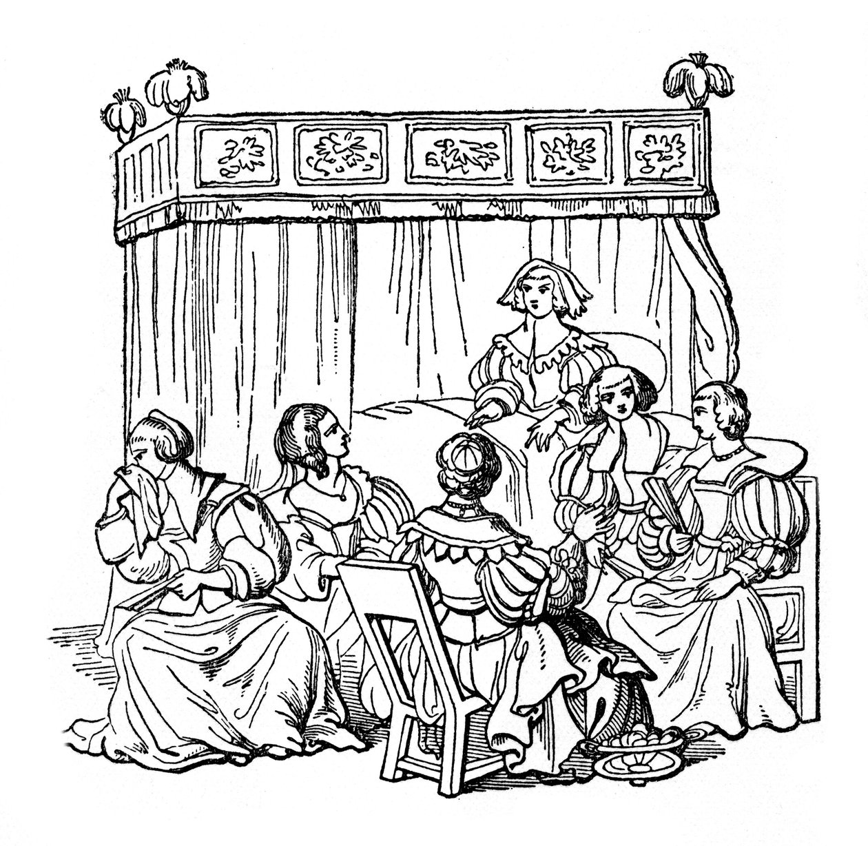 Przyjęcie w sypialni, 1631, 1910 autorstwa Unbekannt