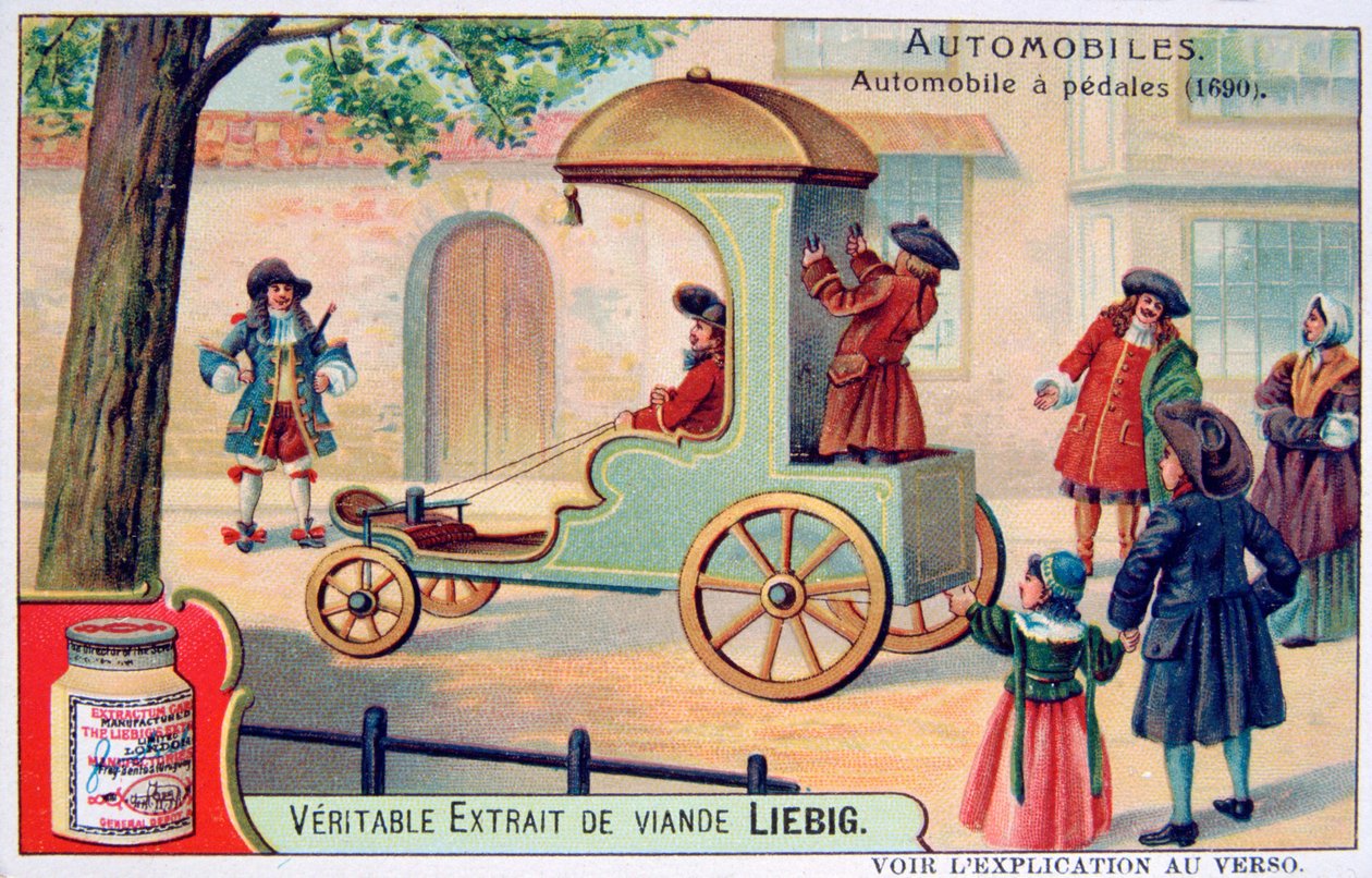Samochód z pedałami, 1690, c1900 autorstwa Unbekannt