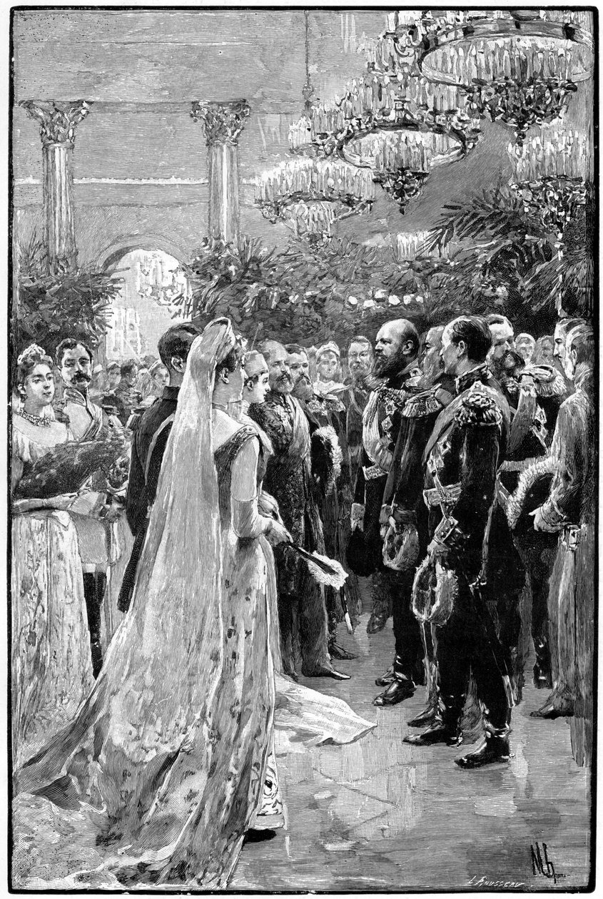 Bal dworski w Pałacu Zimowym, Sankt Petersburg, Rosja, 1892 autorstwa Unbekannt
