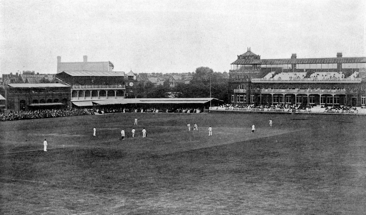 Trwa mecz krykieta na boisku krykieta Lords, Londyn, 1912 r autorstwa Unbekannt