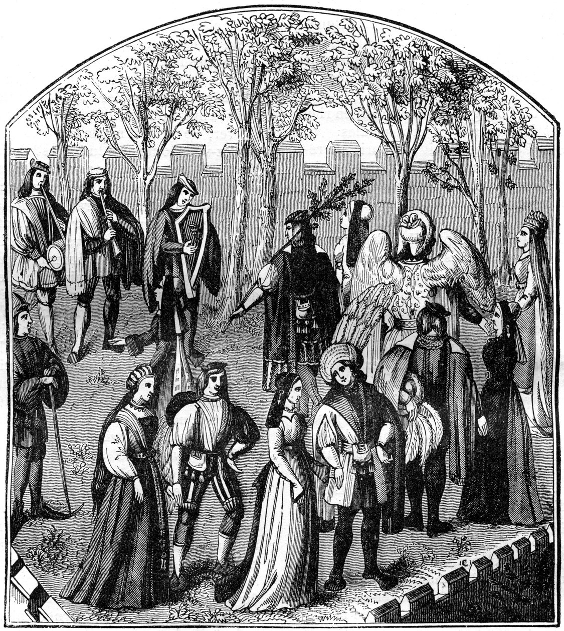Taniec w ogrodzie, XIII-XV w. 1882-1884 autorstwa Unbekannt