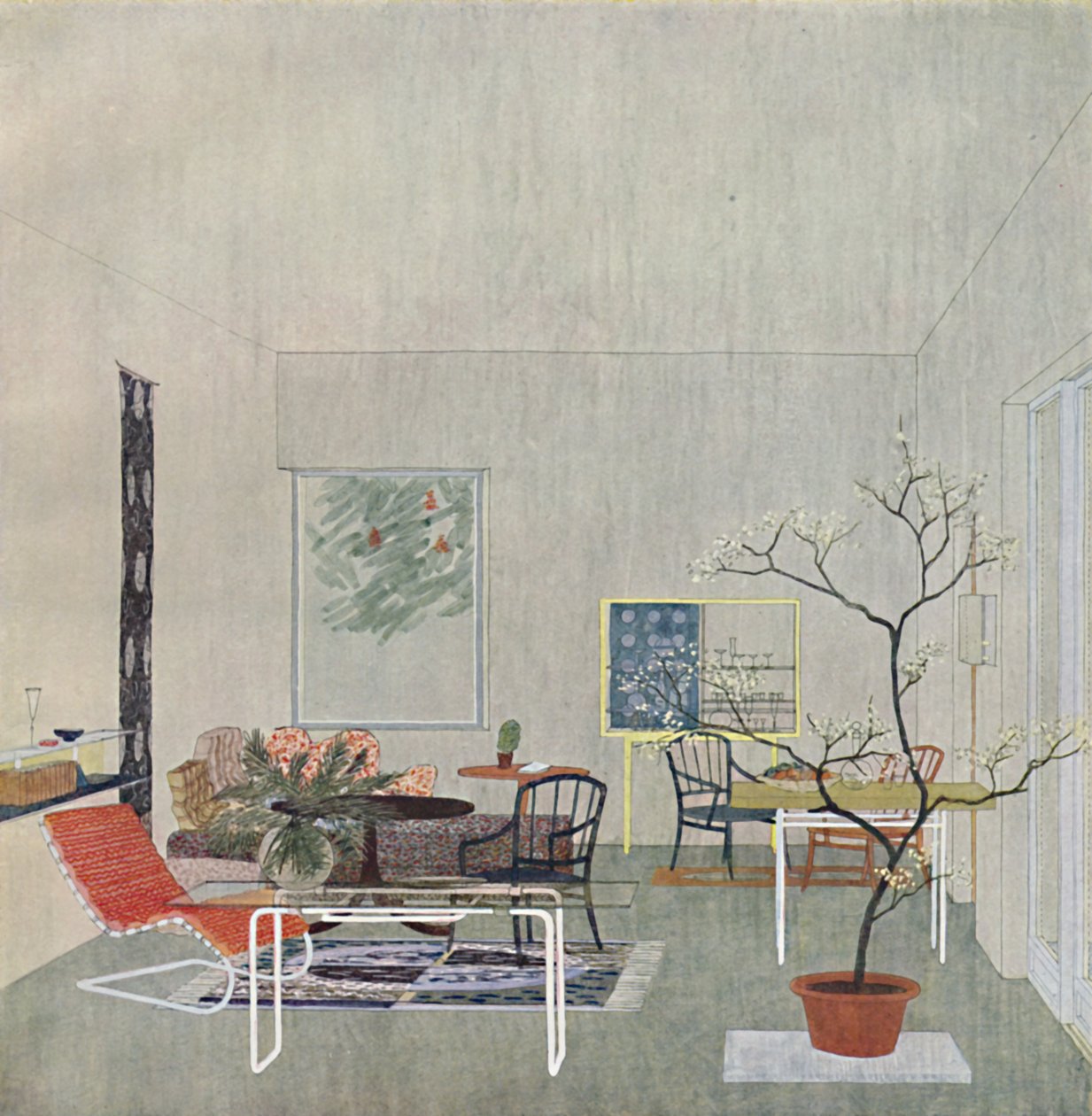 Projekt Gartenraum autorstwa Georga Steinklammera z Wiednia, 1935 autorstwa Unbekannt
