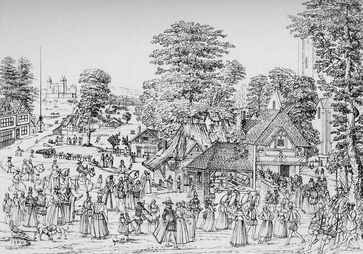 Festyn w Horselydown, Southwark, 1590, 1904 autorstwa Unbekannt