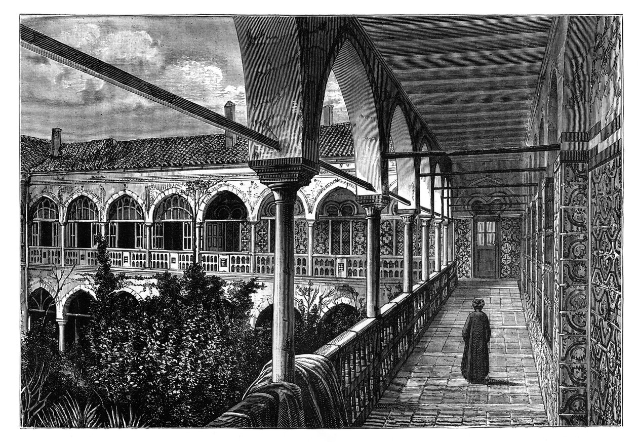 Galeria w pałacu w Konstantynie, Algieria, ok. 1890 autorstwa Unbekannt