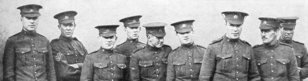Grupa żołnierzy kanadyjskich, 1914 autorstwa Unbekannt