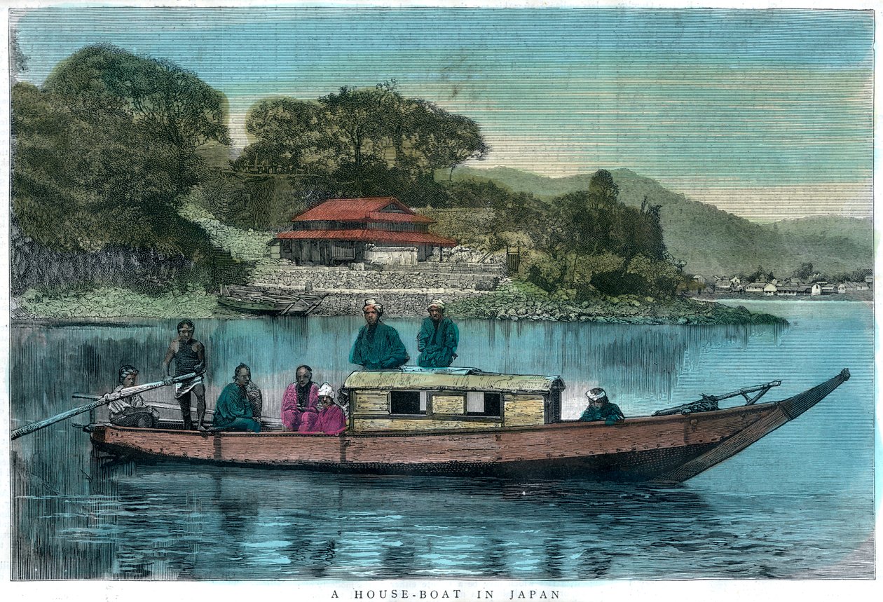 Łódź mieszkalna w Japonii, 1888 autorstwa Unbekannt