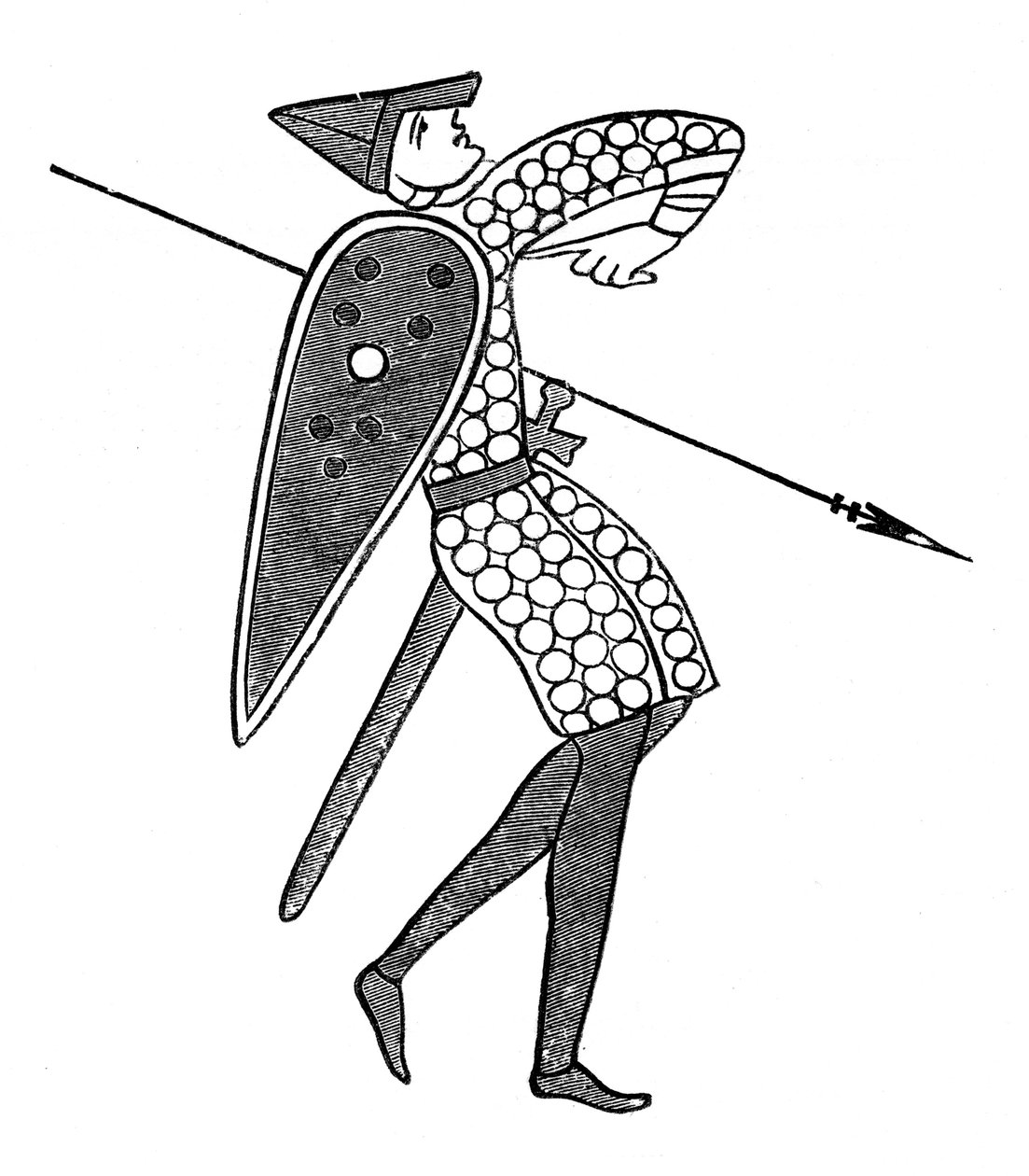 Lansjer armii Williamsa, Bayeux Tapestry, c1070, 1870 autorstwa Unbekannt