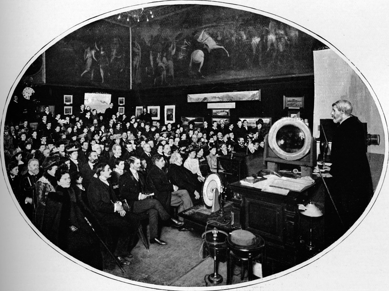 Wykład w Royal Society of Arts, Londyn, c1903 1903 autorstwa Unbekannt